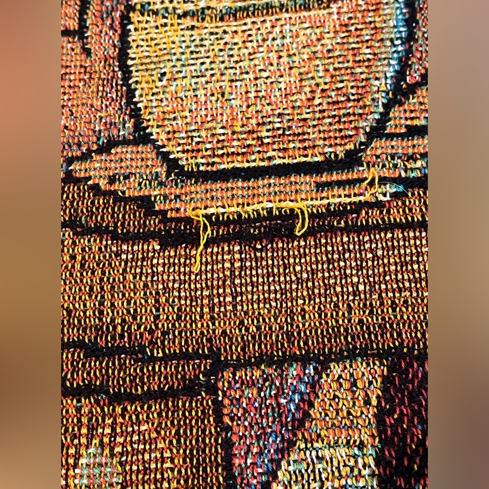 Disney World Woven Tapestry Throw Blanket 60 x 50 Mickey Minnie Pluto Fireplace - Picture 4 of 5